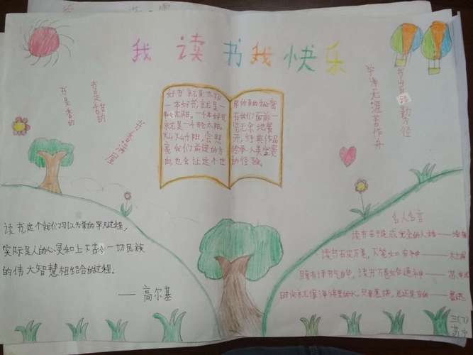 邱县明德小学 我爱读书 手抄报展览