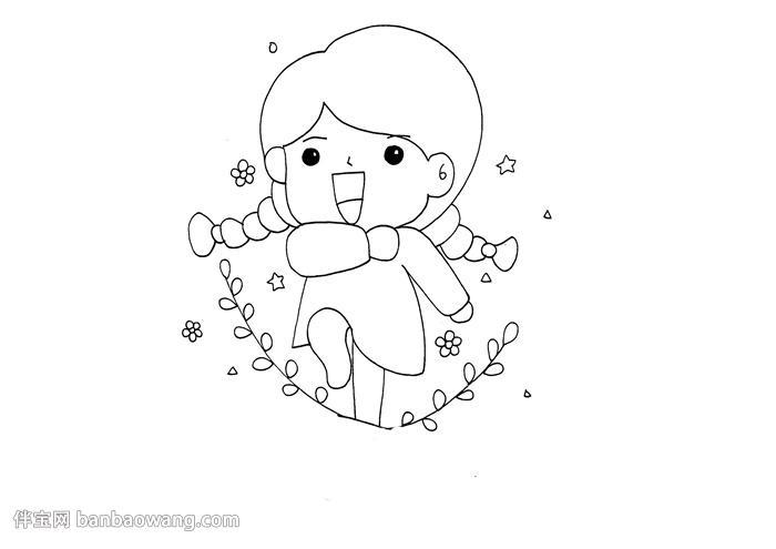 怎么画可爱小女孩的手抄报怎么画手抄报