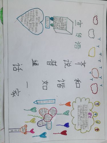 孩子的手抄报 加深了对正确使用祖国语言文字的重要性.