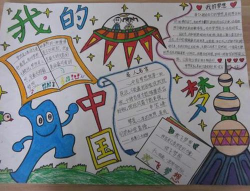 展示了孩子们的理想我们欣赏这些手抄报感受中国梦的美好吧