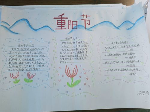 禹城市泺清河小学重阳节手抄报作品展