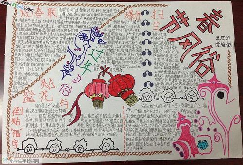 小学生春节手抄报内容