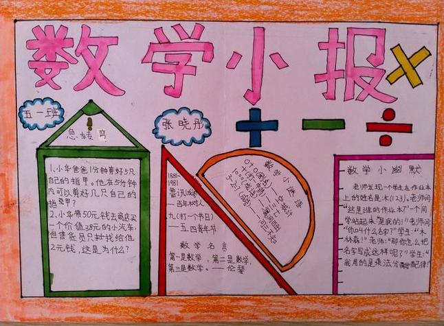 寒假里有趣的事手抄报有趣的数学手抄报