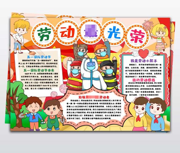 我是劳动小达人手抄报关于劳动节的精美手抄报图片2024劳动手抄报简单