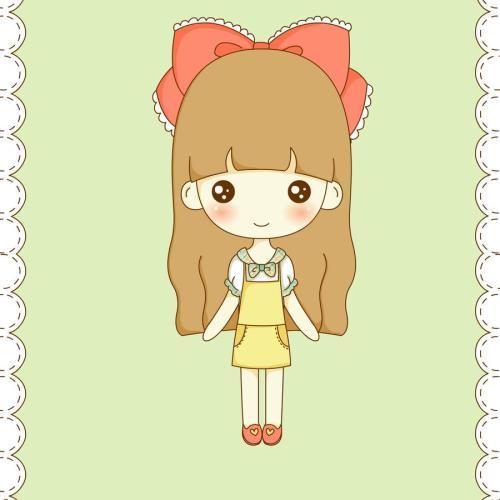 小女孩简笔画可爱漂亮简单手抄报 简单漂亮的手抄报