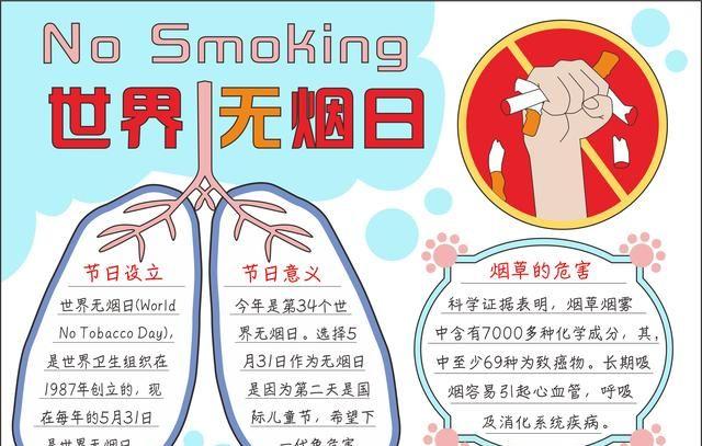 世界无烟日手抄报图3