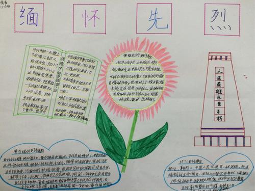 忆先烈承先志手抄报 缅怀先烈手抄报