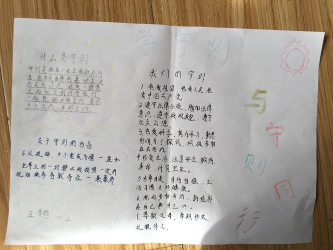 中小学生守则手抄报图中小学生守则手抄报图片简单