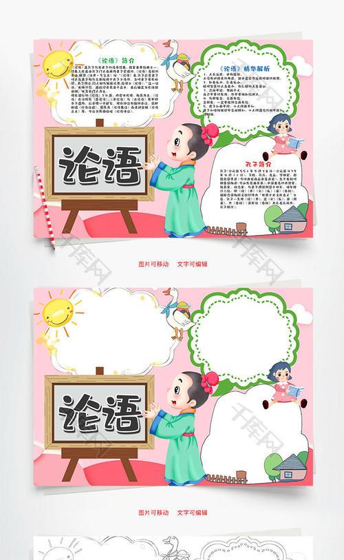 对话先贤论语手抄报 手抄报版面设计图- 对话先贤论语手抄报 手抄报版面设计图-
