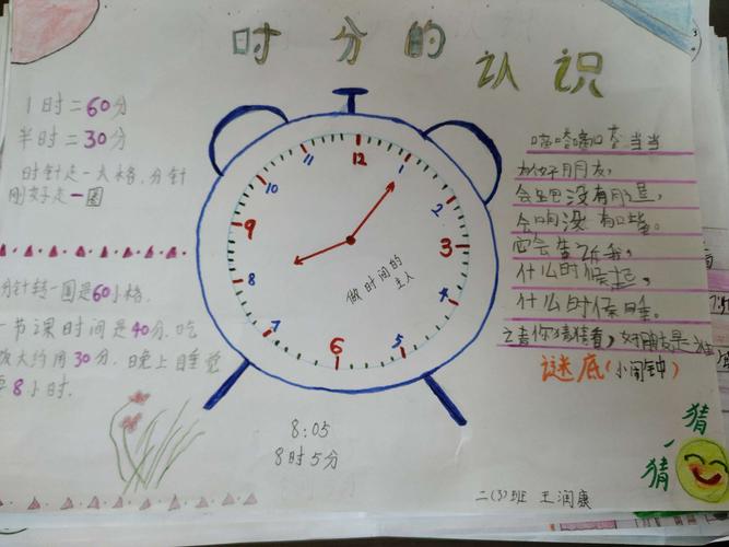 认识时间手抄报 认识时间手抄报