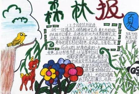 森林报忍饥挨饿月手抄报森林报手抄报