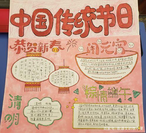 三年级语文下册中国传统节日手抄报 节日时间 风俗表格