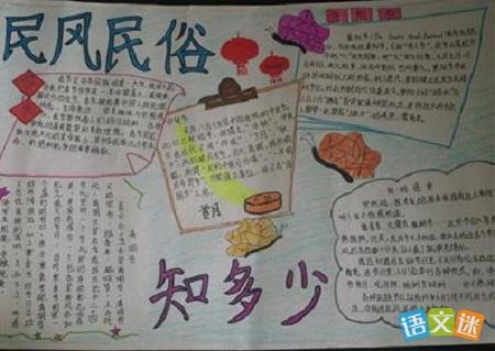 民风民俗手抄报版面设计图大全