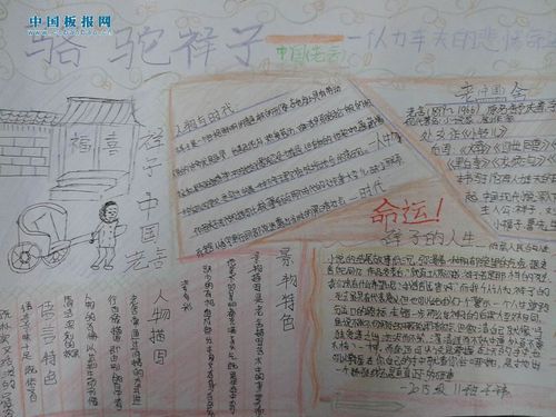 老舍骆驼祥子手抄报大全