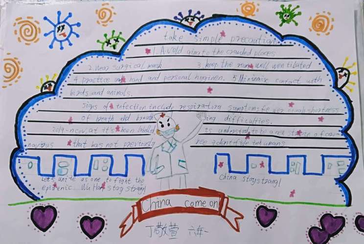 哈拉黑小学六年级全体学生通过英语手抄报学习预防新冠病毒防疫知识. 哈拉黑小学六年级全体学生通过英语手抄报学习预防新冠病毒防疫知识.