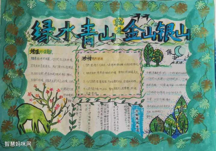 守护绿水青山共建美好家园手抄报参赛获奖作品7张