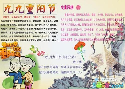 典故九月九日忆山东兄弟手抄报手抄报图片大全 典故九月九日忆山东兄弟手抄报手抄报图片大全