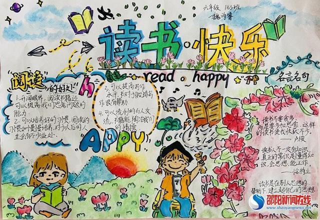 5月6日 隆回县六都寨镇中心小学开展阅读手抄报评比活动
