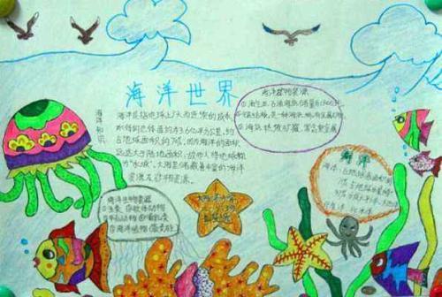 二年级科学小世界手抄报海底世界手抄报