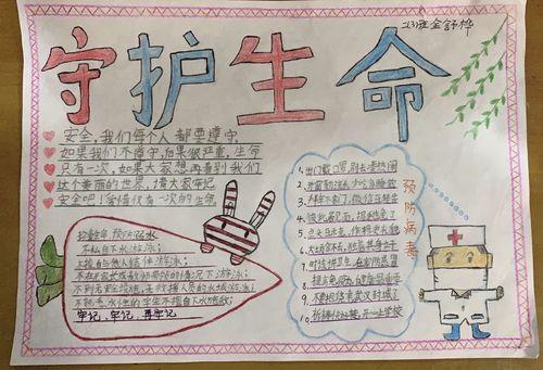 湛江市第四小学二年级组-规则守护生命手抄报评选结果