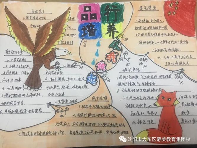 沈阳市中小学生品行培养手册手抄报中小学生手抄报