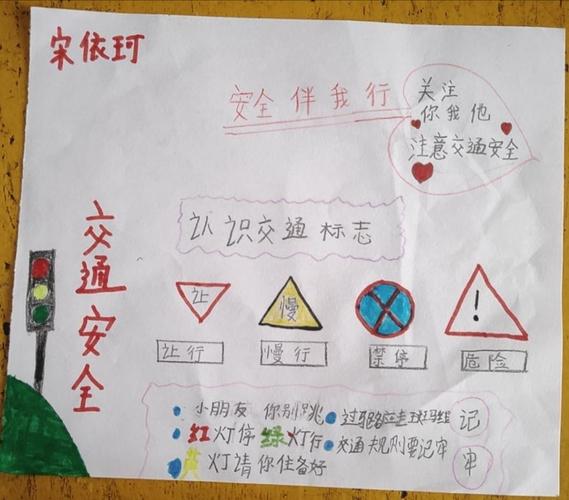 羊范小学一乙班安全教育手抄报