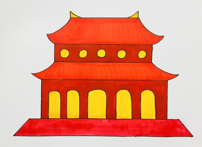 简笔画分类很多如中国故宫简笔画故宫简笔画画法古代房子简笔画手抄报