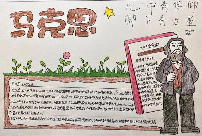 手抄报 赞扬雷锋精神的手抄报 雷锋同志是在马列主义思想关于梅兰竹-马列手抄报