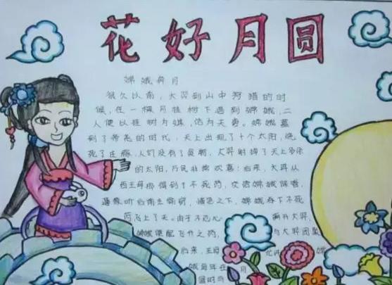 手抄报情满中秋邀月共绘田营中心学校我们的节日中秋手抄报2024清明节
