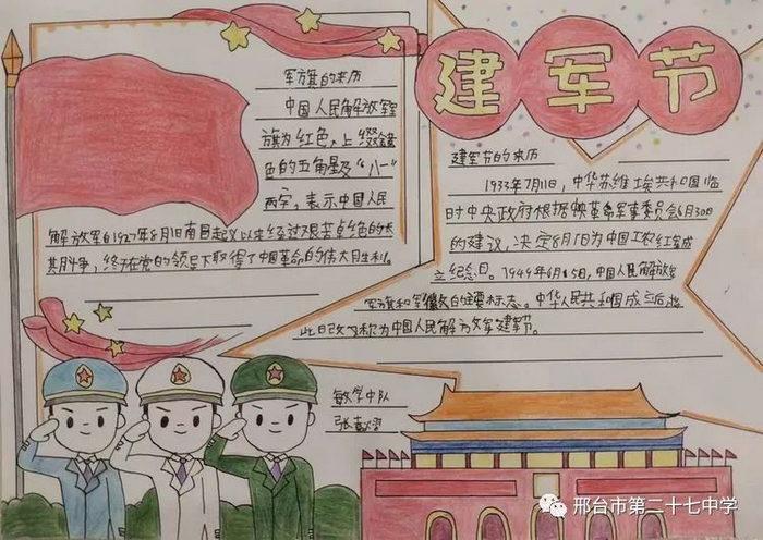 八一建军节手抄报6年级