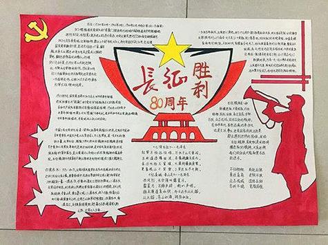 长征胜利80周年手抄报内容纪念红军长征手抄报长征胜利80周年手抄报
