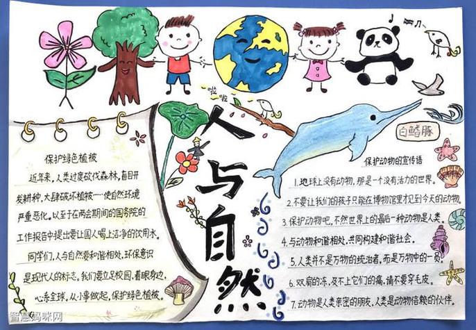 小学四年级人与自然手抄报小学四年级手抄报