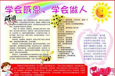 学会一项小本领手抄报学会感恩手抄报