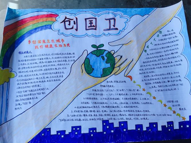 上饶市第六小学 创国卫 手抄报评比活动 4月2日创卫工作动态