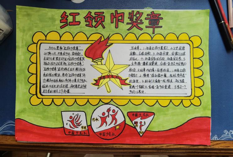 红领巾奖章主题手抄报