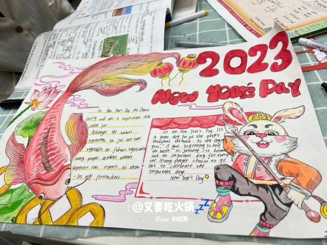 2023年英语元旦手抄报06