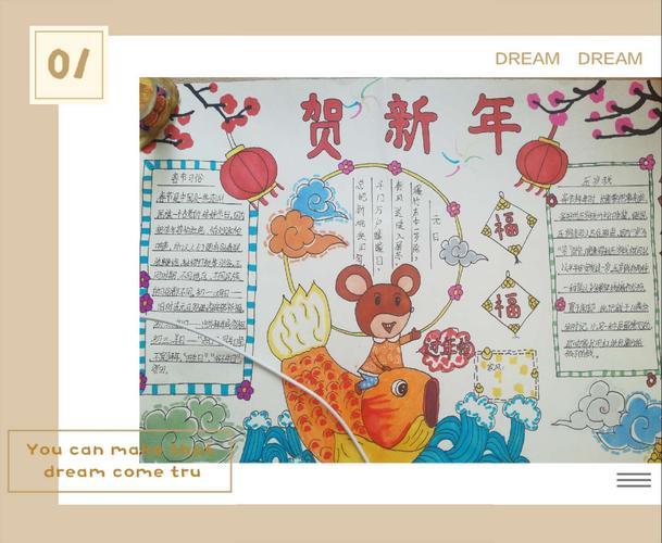 祥和的春节战疫手抄报我的春节手抄报