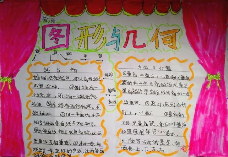 图形与几何手抄报图片内容简单四年级