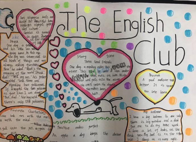 初中英语手抄报theenglishclub图片内容