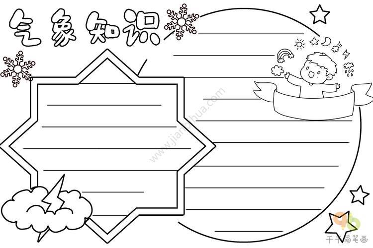 恶劣天气手抄报简笔画