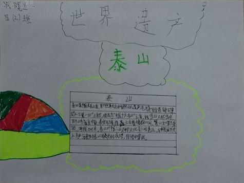 关于泰安泰山的手抄报手抄报简单又漂亮