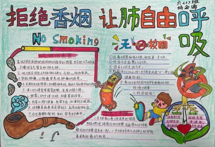 小学生珍爱生命远离烟草手抄报