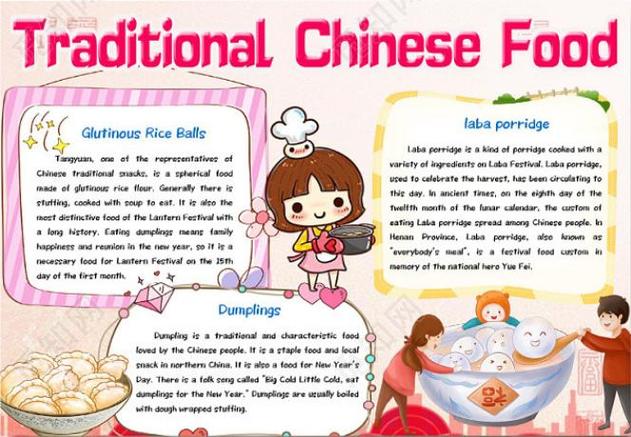美食主题手抄报模板走进中国传统美食的世界感受中国饮食文化的魅力