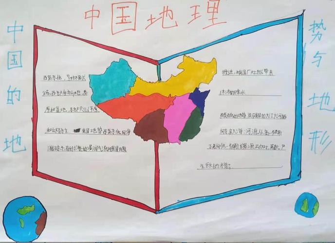 7年5班第四期地理手抄报:中国地势与地形