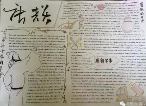 唐朝手抄报内容图片素材唐朝历史手抄报图片隋唐时期繁荣与开放手抄报