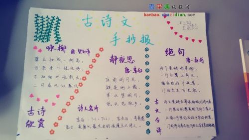 走进古诗文手抄报大全