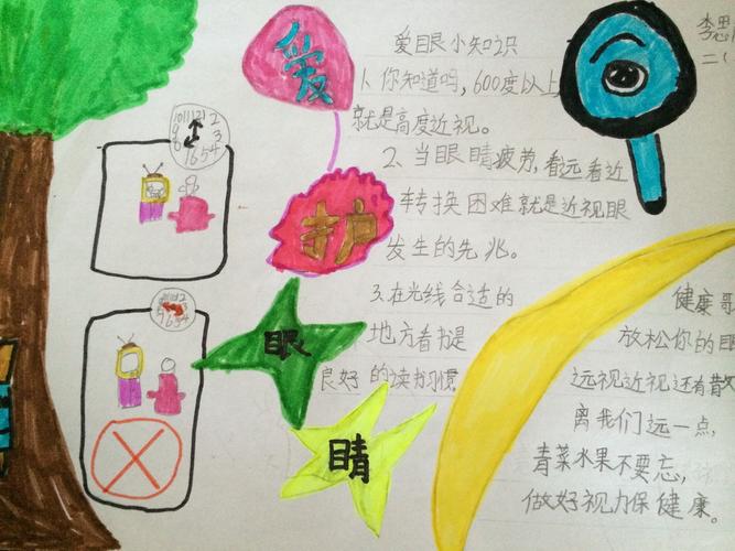 一二年级爱护眼睛手抄报简单 一二年级爱护眼睛手抄报简单下册