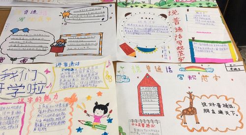 说普通话 写规范字 做文明人 城关镇保障小学手抄报集锦