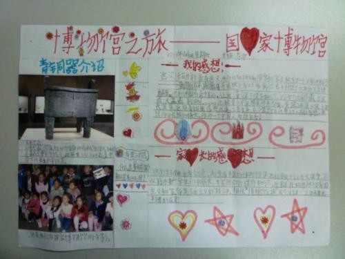 丝绸之路手抄报参观国家博物馆手抄报-在线图片欣赏