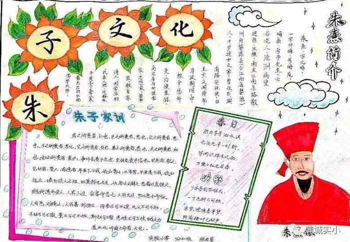 弘扬朱子文化手抄报资料弘扬朱子文化传承中华美德手抄报